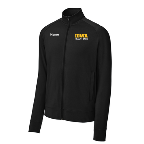 Sport-Tek Sport-Wick Stretch Full-Zip Cadet Jacket -- Black
