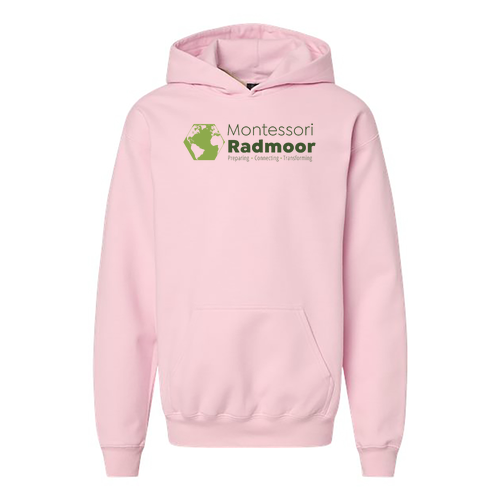 Gildan Youth Softstyle Midweight Fleece Hooded Sweatshirt -- Light Pink
