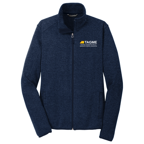 Port Authority Men's/Unisex Sweater Fleece Jacket -- River Blue Navy Heather