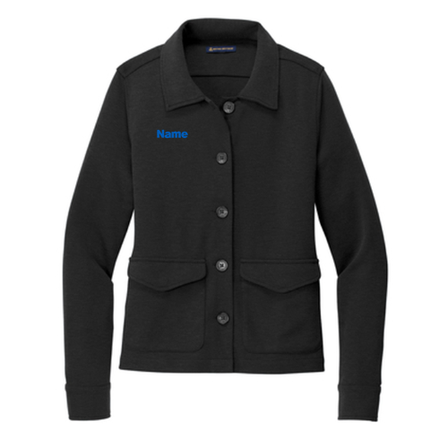 Women's Brooks Brothers Mid-Layer Stretch Button Jacket -- Black Heather