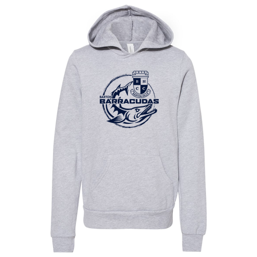 Youth Bella Canvas Soft Sponge Fleece Hooded Sweatshirt -- Athletic Heather