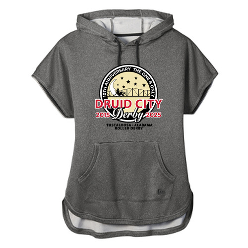 Druid City Derby Anniversary Ladies Short Sleeve Hoodie