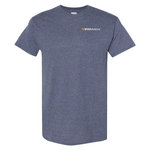 WVU Medicine Gildan Heavy Cotton Basic T-Shirt -- Heather Navy