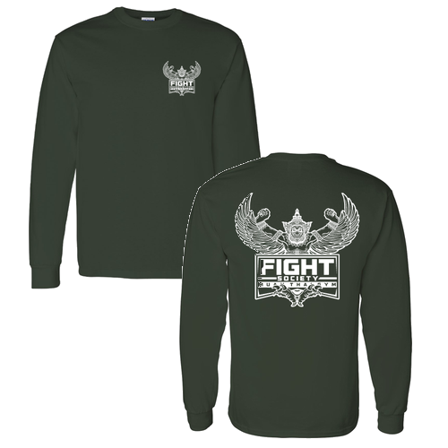 Gildan Heavy Cotton Longsleeve Basic T-Shirt -- Forest Green