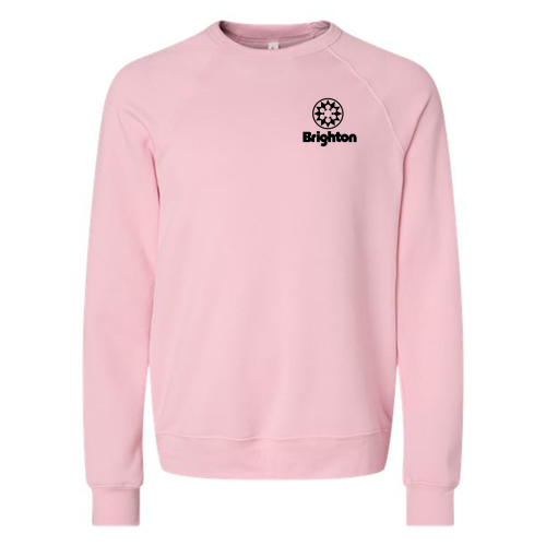 Brighton Logo 2 Black Ink -- Crewneck Sweatshirt Pink
