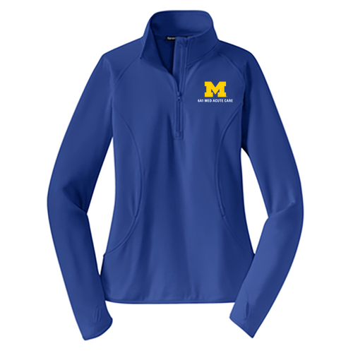 Sport Tek Ladies Sport Wick Stretch Half Zip Pullover -- True Royal