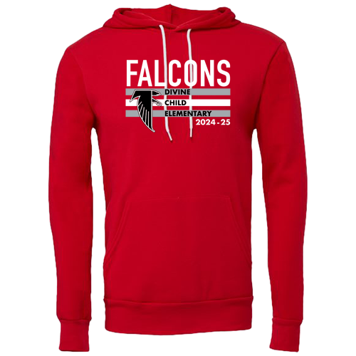 Mens/Unisex  Bella Canvas Soft Sponge Fleece Hoodie -- Red