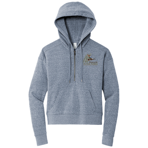 District Women's Perfect Tri-Fleece 1/2-Zip Pullover -- Navy Frost