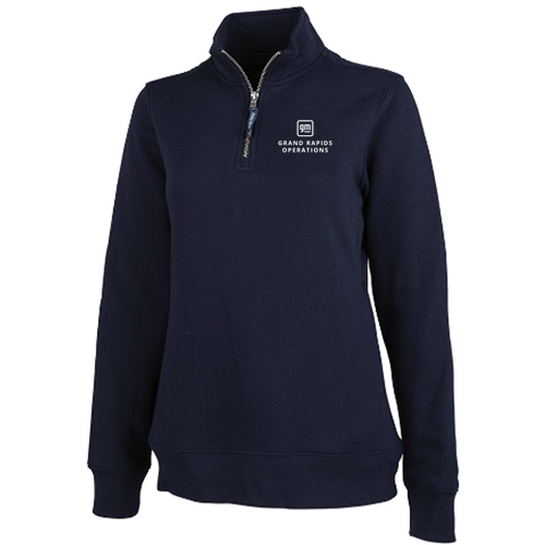 Charles River Women's Crosswind Quarter Zip Sweatshirt -- Navy