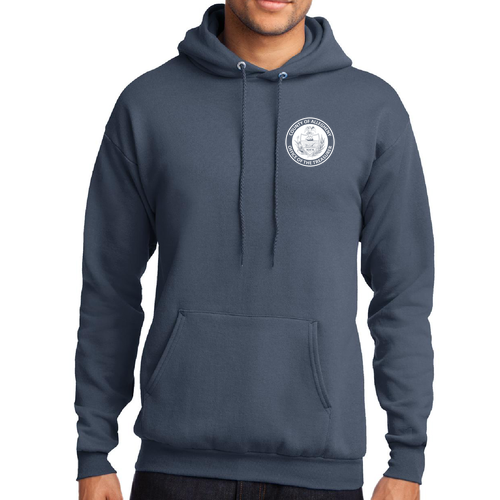 Port and Company Core Fleece Pullover Hooded Sweatshirt -- Steel Blue