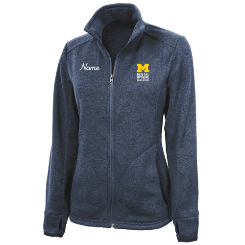 Ladies Charles River Heathered Fleece Jacket -- Navy Heather, Class of 2027