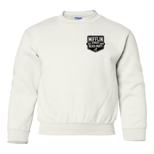 Gildan Heavy Blend Youth Crew Neck Sweatshirt -- White