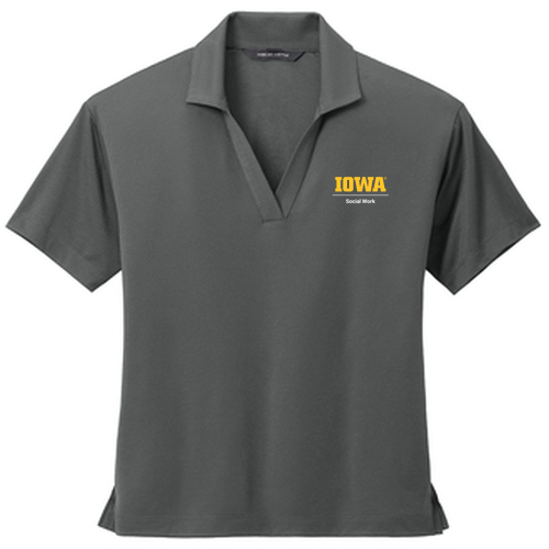 Embroidered Mercer+Mettle Women's Stretch Jersey Polo -- Anchor Grey