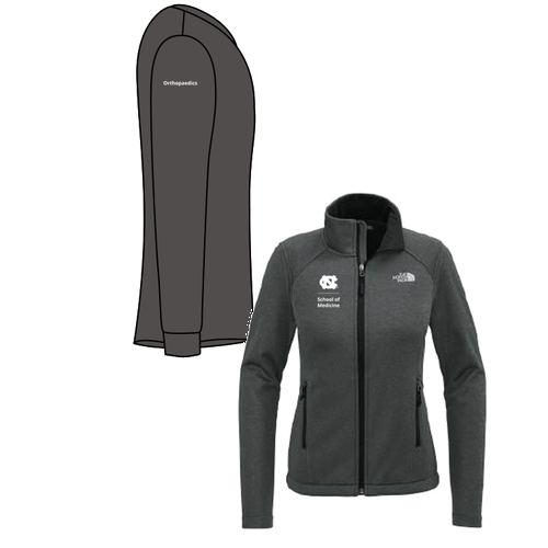 The North Face Ladies Chest Logo Ridgewall Soft Shell Jacket -- TNF Dark Grey Heather