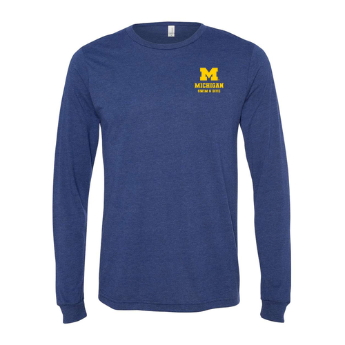 Unisex Bella Canvas Unisex Triblend Long Sleeve Tee -- Navy TriBlend