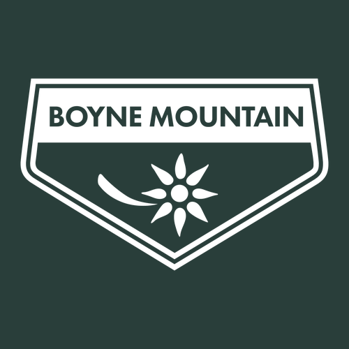 Boyne Mountain Logo 1 White Ink -- Crewneck Sweatshirt Forest
