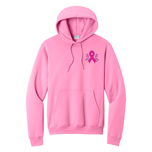 Port and Company Core Fleece Pullover Hooded Sweatshirt -- Candy Pink