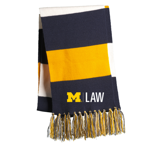 Sport Tek Spectator Scarf -- True Navy / Gold / White
