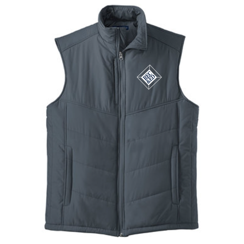Port Authority Puffy Vest -- Dark Slate / Black