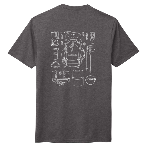 District Mens Perfect Tri Crew Tee -- Heathered Charcoal