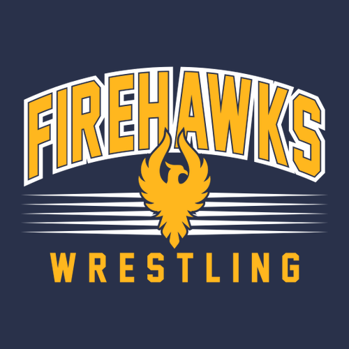 Fire Hawks Wrestling (adult t-shirt)  True Navy