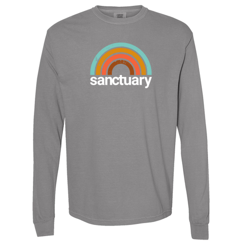 Comfort Colors Unisex Garment-Dyed Heavyweight Long Sleeve T-Shirt -- Grey