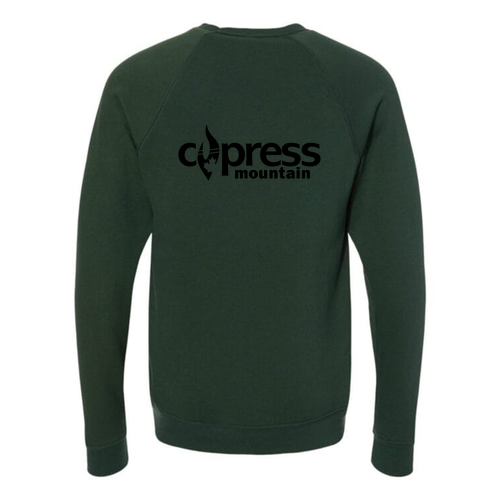 Cypress Mountain Logo 2 Black Ink -- Crewneck Sweatshirt Forest