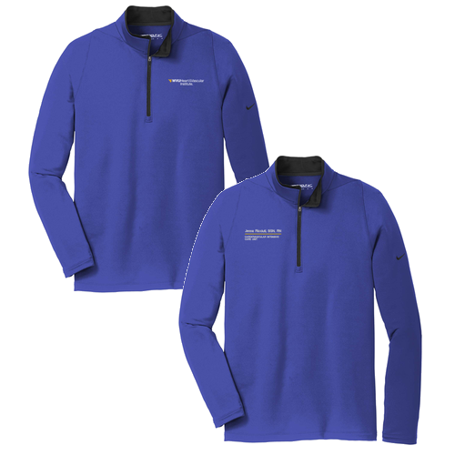Nike Golf Dri FIT Stretch Half Zip Cover Up -- Deep Royal Blue / Black