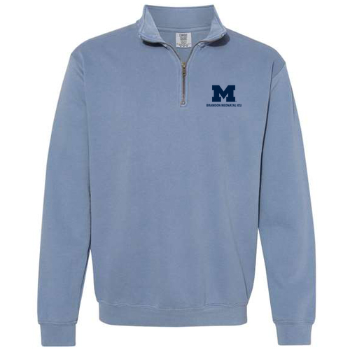 Comfort Colors Soft Quarter Zip Sweatshirt -- Blue Jean