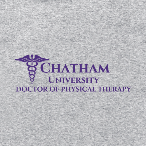 Fleece Quarter-Zip Pullover Sweatshirt -- Athletic Heather with Purple Embroidery