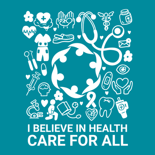 Health Care For All Gildan SoftStyle Cotton T-Shirt -- Tropical Blue