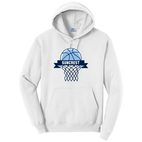 Port and Company Core Fleece Pullover Hooded Sweatshirt -- White