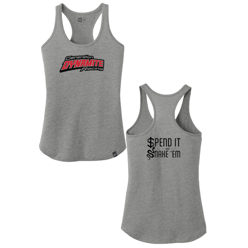 New Era Ladies Heritage Blend Spend It Racerback Tank -- Shadow Grey Heather