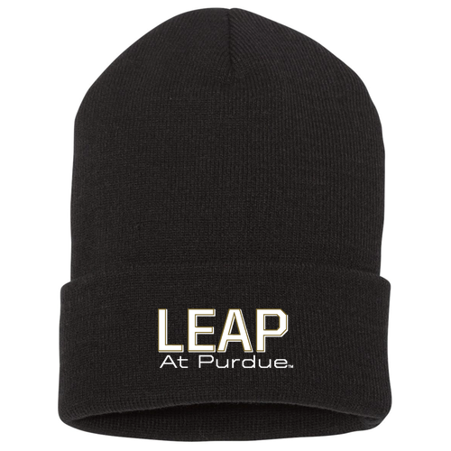Black Yupoong Knit Hat with Cuff