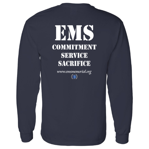 National EMS Memorial Unisex Long-Sleeve Tee Navy