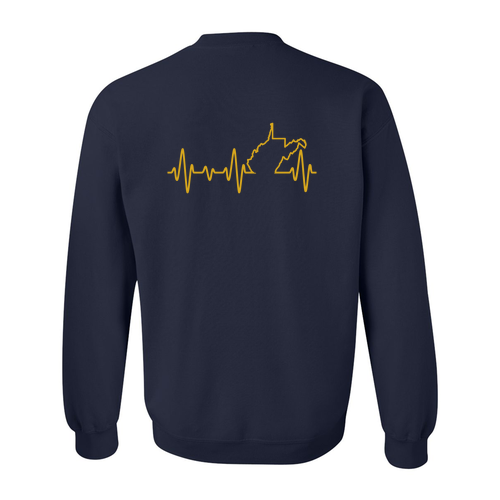 Screen Printed Gildan Heavy Blend Crew Neck Sweatshirt -- Navy