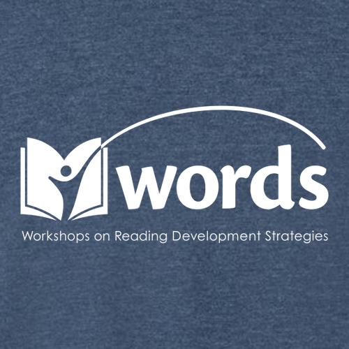 Unisex words Tee -- Heather Sea Blue