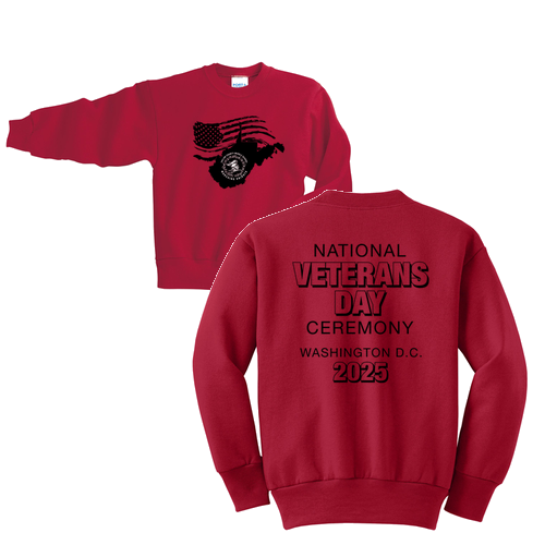 Youth Port and Company Crewneck Sweatshirt -- Red