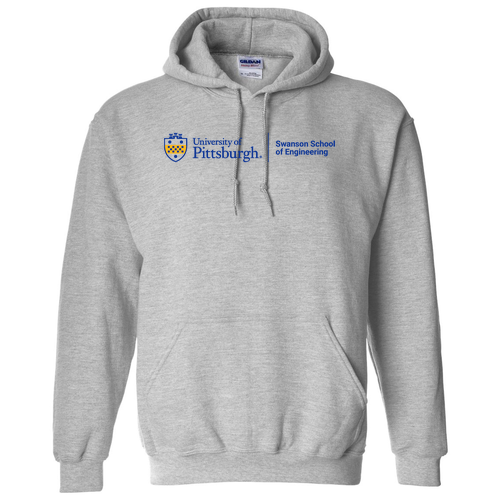 Pitt Shield Hooded Sweatshirt -- Sport Grey