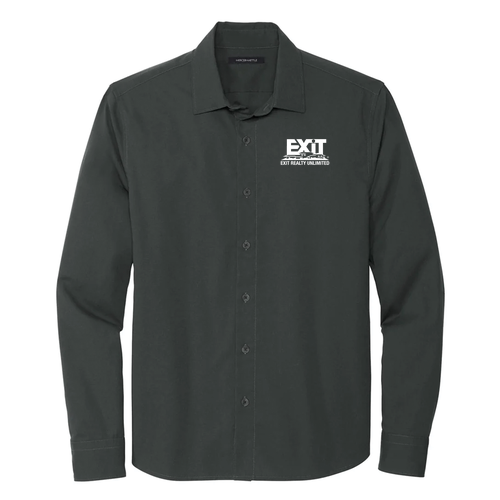 Mercer+Mettle Long Sleeve Stretch Woven Shirt -- Anchor Grey