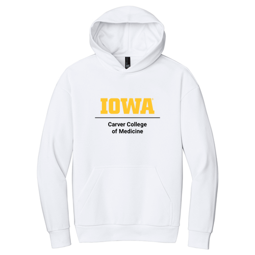 Printed CCOM Logo District V.I.T. Heavyweight Fleece Hoodie -- White