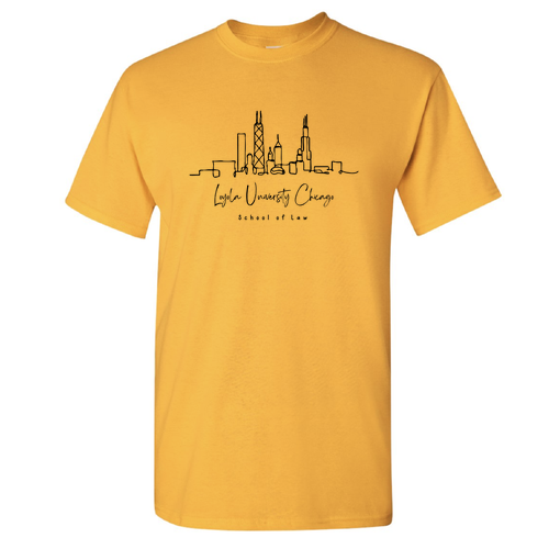 Chicago SkylineT-Shirt -- Gold