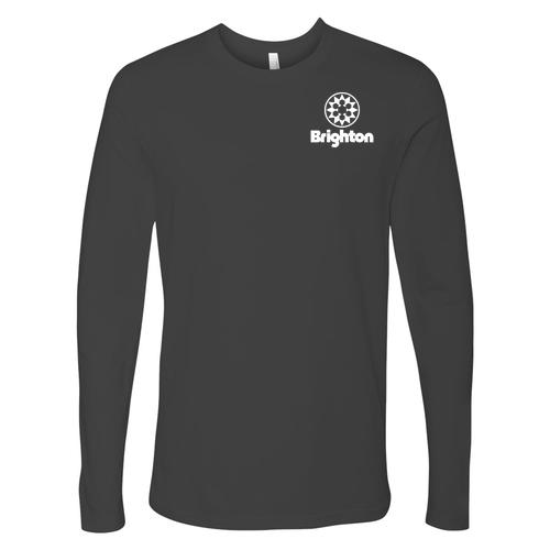 Brighton Logo 2 White Ink -- Long Sleeve Heavy Metal