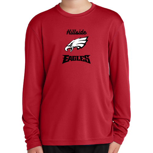 Sport Tek Youth Long Sleeve PosiCharge Competitor Tee -- True Red