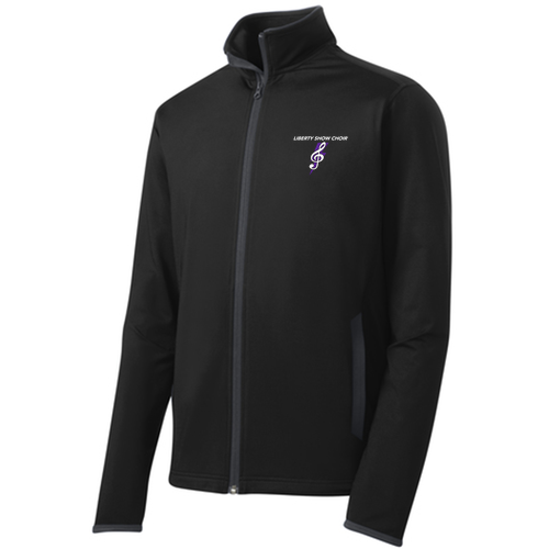 Sport-Tek Sport Wick Stretch Contrast Full Zip Jacket -- Black / Charcoal Grey