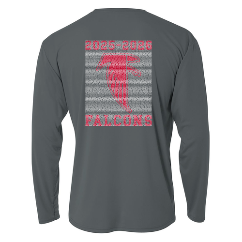 Youth A4 Longsleeve Performance Wicking Tee -- Graphite