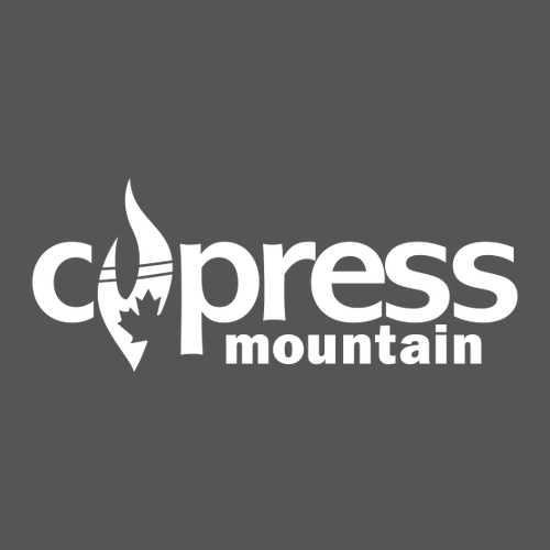 Cypress Mountain Logo 1 White Ink -- Pullover Hooded Sweatshirt Asphalt