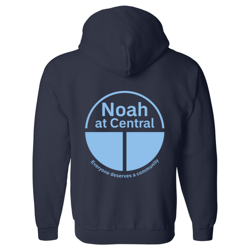 Gildan Full Zip Hooded Sweatshirt -- Navy