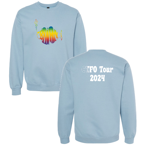 Gildan Adult Softstyle Fleece Crew Sweatshirt -- Stone Blue