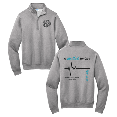 Port and Company Core Fleece Quarter-Zip Pullover Sweatshirt -- Athletic Heather